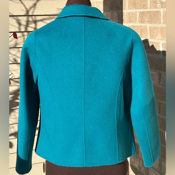 TALBOTS s2P teal wool jacket-slightly Cropped-Looks new! Super soft/cozy - Picture 2 of 4